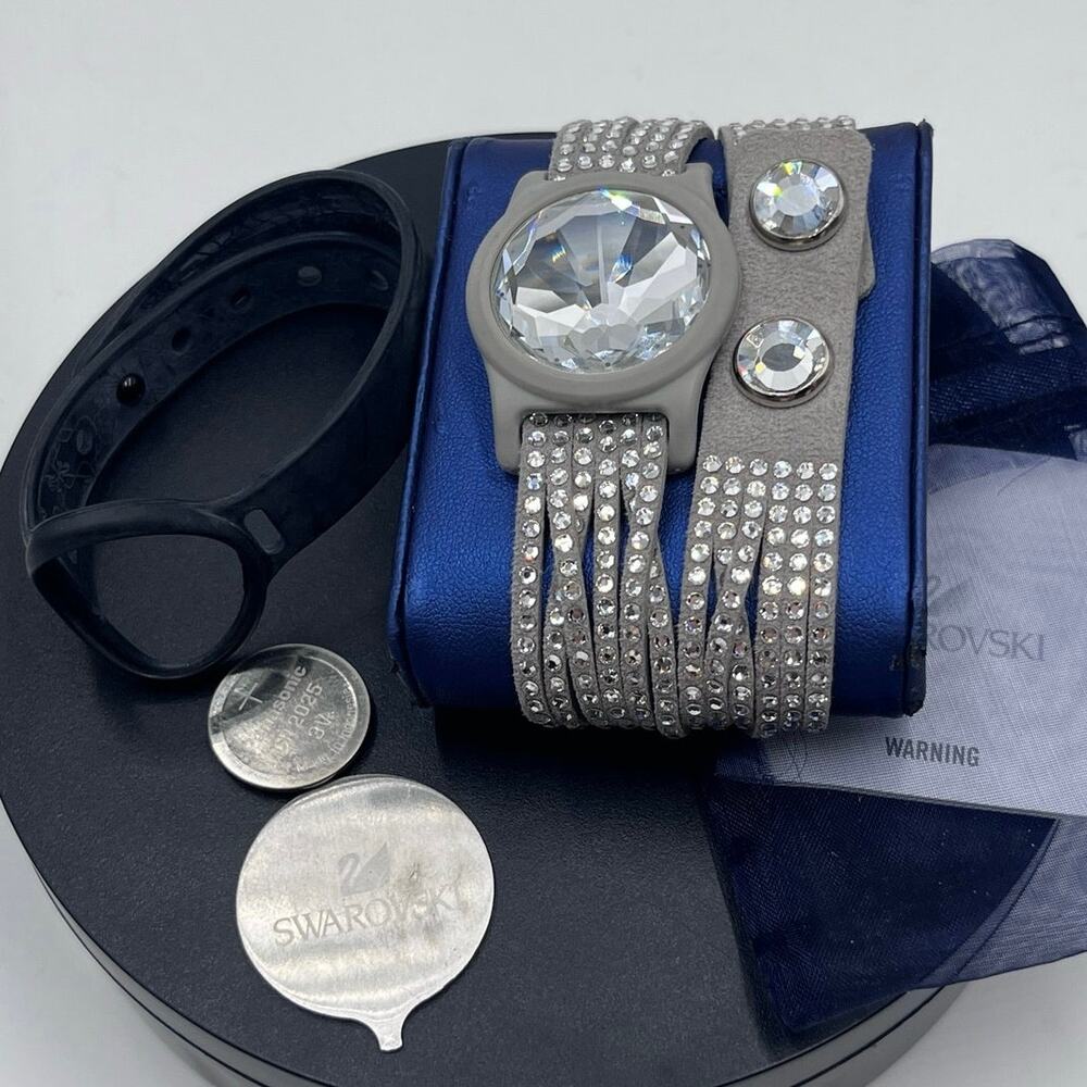 Swarovski® SHINE Shield SWAN Crystal Grey‎ Activity Tracking Bracelet Jewelry